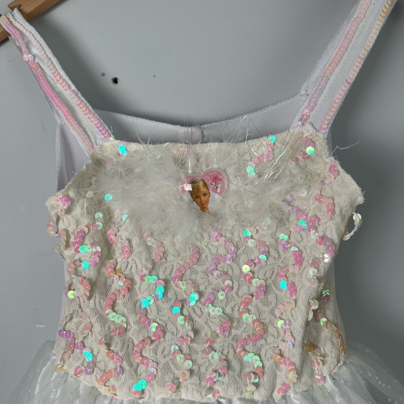 Vintage Barbie Play Costume Dress Sequins Tulle O/S Girls - Picture 4 of 5